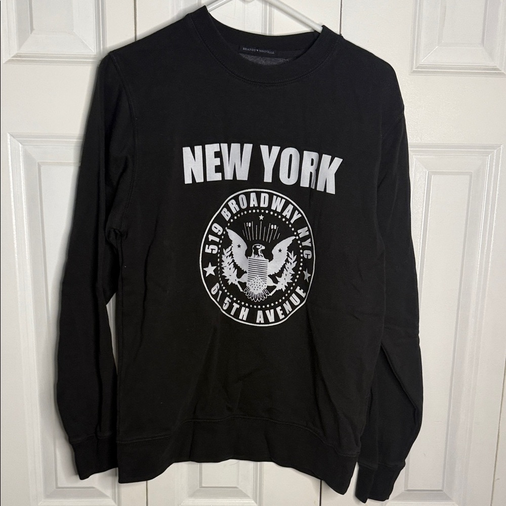 Brandy Melville Black New York Broadway Sweatshirt